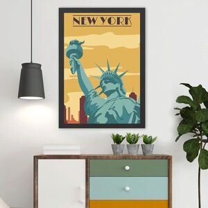 Imagine Tablou decorativ, New York (35 x 45), Polistiren, Multicolor