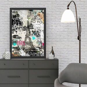 Imagine Tablou decorativ, Paris (35 x 45), Polistiren, Multicolor