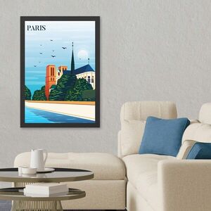 Imagine Tablou decorativ, Paris 5 (35 x 45), Polistiren, Multicolor