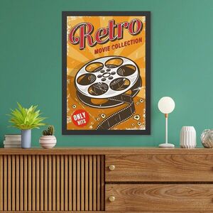 Imagine Tablou decorativ, Retro Movie Collection (35 x 45), Polistiren, Multicolor