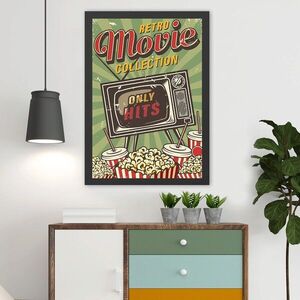 Imagine Tablou decorativ, Retro Movie Collection 2 (35 x 45), Polistiren, Multicolor
