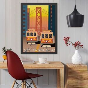 Imagine Tablou decorativ, San Francisco (35 x 45), Polistiren, Multicolor