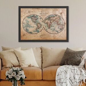 Imagine Tablou decorativ, The World (35 x 45), Polistiren, Multicolor