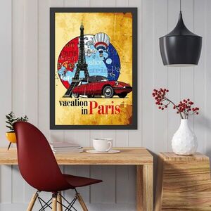 Imagine Tablou decorativ, Vacation In Paris (35 x 45), Polistiren, Multicolor