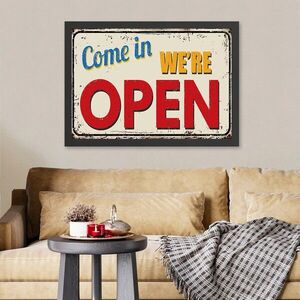 Imagine Tablou decorativ, We're Open 2 (35 x 45), Polistiren, Multicolor