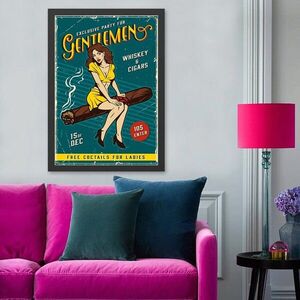 Imagine Tablou decorativ, Whiskey & Cigars (35 x 45), Polistiren, Multicolor