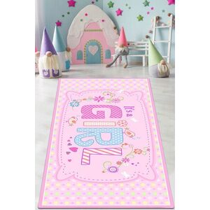 Imagine Covor pentru copii, It's A Girl, 80x100 cm, Poliester, Multicolor