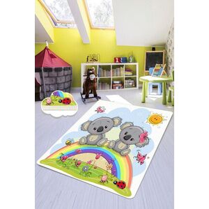 Imagine Covor pentru copii, Rainbow Elephants, 80x100 cm, Poliester, Multicolor