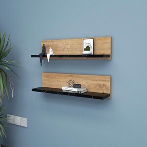 Imagine Raft de perete, Hanah Home, Shelf, Pin Atlantic / Negru
