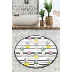 Imagine Covoras de baie, L'essentiel Maison, Catinus Cactus Circle Djt 80, Multicolor
