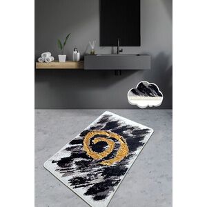 Imagine Covoras de baie, L'essentiel Maison, Dagger (70 x 120), 70x120 cm, Poliester, Negru / Alb / Auriu
