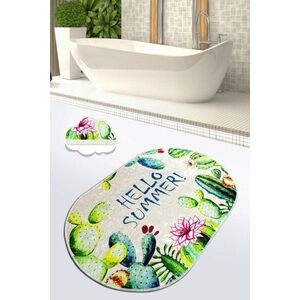 Imagine Covoras de baie, L'essentiel Maison, Hello Summer (70 x 120), 70x120 cm, Poliester, Multicolor