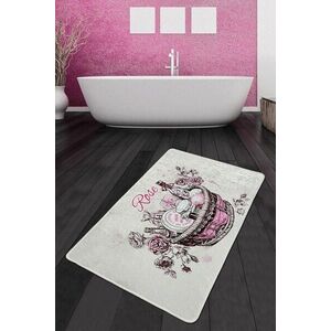 Imagine Covoras de baie, L'essentiel Maison, Rose Basket Djt (70 x 120), 70x120 cm, Poliester, Multicolor