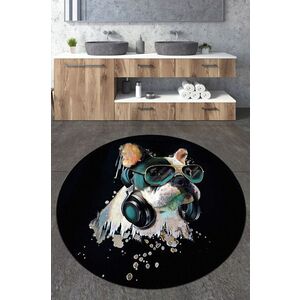 Imagine Covoras de baie, L'essentiel Maison, Glasses Dog Circle Djt 100, Multicolor
