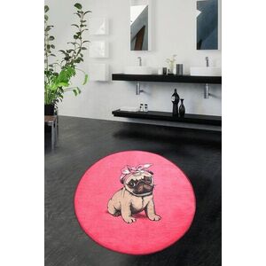 Imagine Covoras de baie, L'essentiel Maison, Pink Pug Djt (100 cm), Multicolor