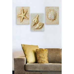 Imagine Tablou decorativ MDF, MDF0097, 30 x 40 cm, 3 piese, Multicolor