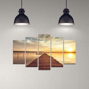 Imagine Tablou decorativ MDF, 5DMDF-26, 20 x 60 cm, Multicolor