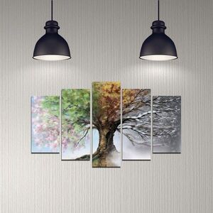 Imagine Tablou decorativ MDF, 5DMDF-6, 20 x 60 cm, Multicolor