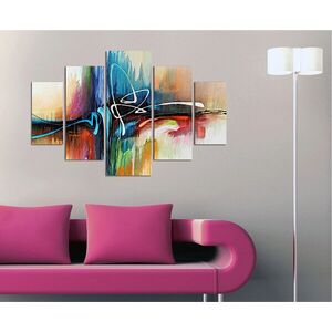 Imagine Tablou decorativ MDF, ST276, 56 x 20 cm, Multicolor