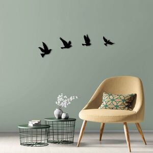 Imagine Decoratiune de perete, Pigeons, 18 x 20 cm, Negru