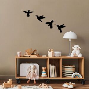 Imagine Decoratiune de perete, Birds, Dimensiune: 13 x 20 cm (1 bucată), Negru