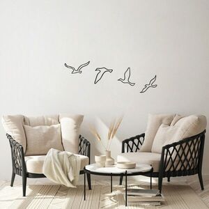 Imagine Decoratiune de perete, Birds, Dimensiune: 11 x 22 cm (1 bucată), Negru