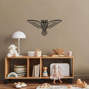 Imagine Decoratiune de perete, Owl, Dimensiuni: 17 x 38 cm, Negru