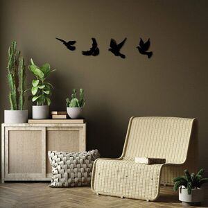 Imagine Decoratiune de perete, Pigeons, Dimensiune: 13 x 22 cm (1 bucată), Negru