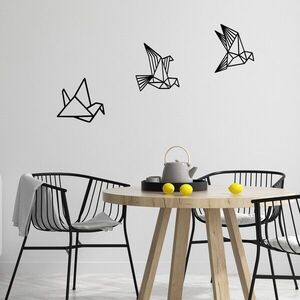 Imagine Decoratiune de perete, Oragami, 26 x 32 cm, Negru