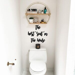 Imagine Decoratiune de perete, The Best Seat İn The House, Dimensiunea: 17 x 15 cm, Negru