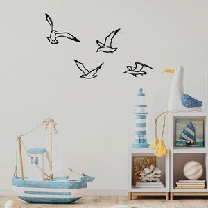 Imagine Decoratiune de perete, Birds Sorty, 19 x 1, 5 x 9 cm, Negru