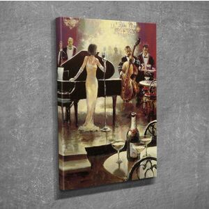 Imagine Tablou decorativ, DC191, Rama din lemn (grosime 3 cm), Multicolor