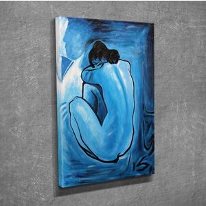 Imagine Tablou decorativ, DC195, Rama din lemn (grosime 3 cm), Multicolor