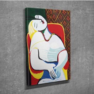 Imagine Tablou decorativ, DC198, Rama din lemn (grosime 3 cm), Multicolor