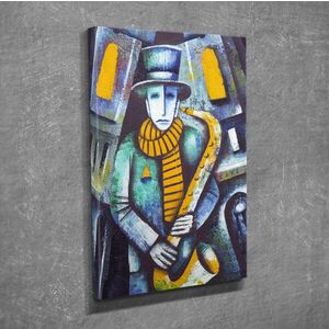 Imagine Tablou decorativ, DC204, Rama din lemn (grosime 3 cm), Multicolor