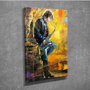 Imagine Tablou decorativ, DC205, Rama din lemn (grosime 3 cm), Multicolor