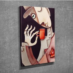 Imagine Tablou decorativ, DC206, Rama din lemn (grosime 3 cm), Multicolor