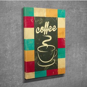 Imagine Tablou decorativ, DC210, Rama din lemn (grosime 3 cm), Multicolor