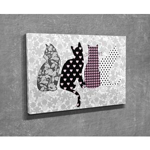 Imagine Tablou decorativ, DC212, Rama din lemn (grosime 3 cm), Multicolor