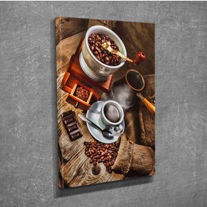 Imagine Tablou decorativ, DC215, Rama din lemn (grosime 3 cm), Multicolor