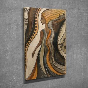 Imagine Tablou decorativ, DC219, Rama din lemn (grosime 3 cm), Multicolor