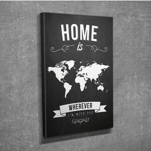 Imagine Tablou decorativ, DC230, Rama din lemn (grosime 3 cm), Multicolor