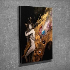 Imagine Tablou decorativ, DC243, Rama din lemn (grosime 3 cm), Multicolor