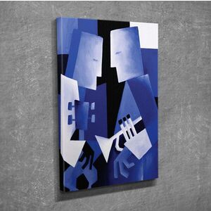 Imagine Tablou decorativ, DC244, Rama din lemn (grosime 3 cm), Multicolor