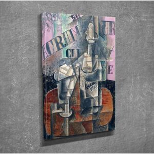 Imagine Tablou decorativ, DC256, Rama din lemn (grosime 3 cm), Multicolor
