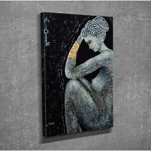 Imagine Tablou decorativ, DC264, Rama din lemn (grosime 3 cm), Multicolor