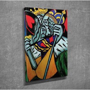Imagine Tablou decorativ, DC267, Rama din lemn (grosime 3 cm), Multicolor