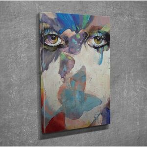 Imagine Tablou decorativ, DC269, Rama din lemn (grosime 3 cm), Multicolor