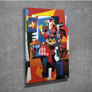 Imagine Tablou decorativ, DC279, Rama din lemn (grosime 3 cm), Multicolor