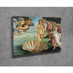 Imagine Tablou decorativ, DC297, Rama din lemn (grosime 3 cm), Multicolor